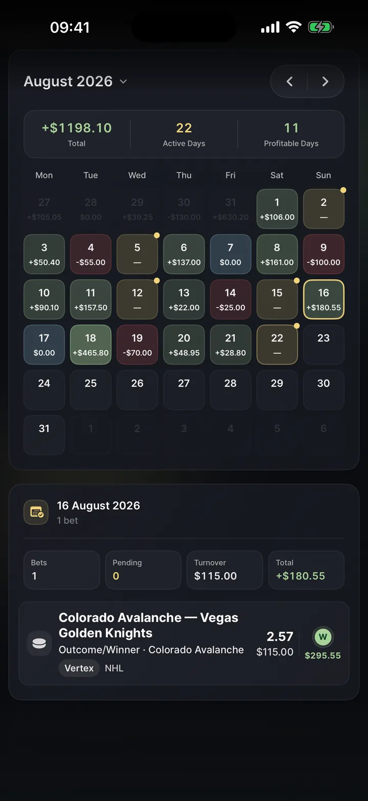 BetKeep calendar preview